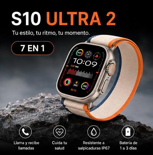 ⌚ ¡Smartwatch Ultra 10 Premium + 7 Correas Incluidas!